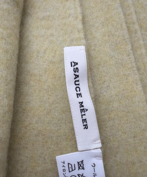 ASAUCE MELER（アソースメレ）ASAUCE MELER (アソースメレ) EXファインラムスポンディッシュウールストール イエローの古着・服飾アイテム