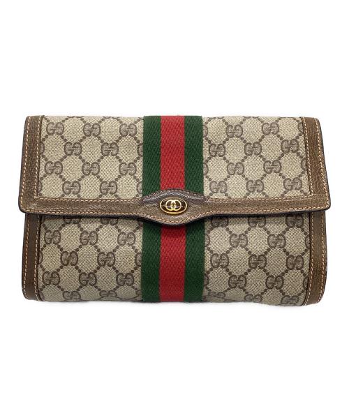 GUCCI（グッチ）GUCCI (グッチ) シェリーラインクラッチバッグ ベージュの古着・服飾アイテム