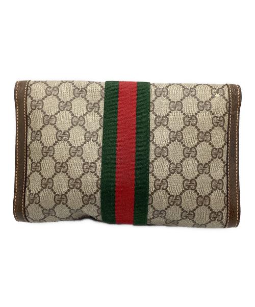 GUCCI（グッチ）GUCCI (グッチ) シェリーラインクラッチバッグ ベージュの古着・服飾アイテム