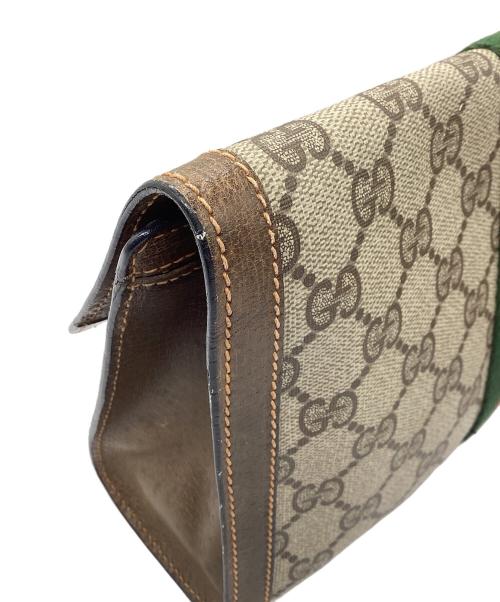 GUCCI（グッチ）GUCCI (グッチ) シェリーラインクラッチバッグ ベージュの古着・服飾アイテム
