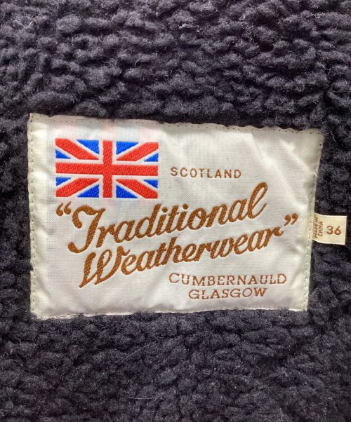 Traditional Weatherwear（トラディショナルウェザーウェア）Traditional Weatherwear (トラディショナルウェザーウェア) フーテッドキルティングコート ブラック サイズ:36の古着・服飾アイテム