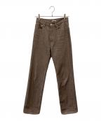 AURALEEオーラリー）の古着「HARD TWIST BROWN DENIM 5P PANTS」｜ブラウン
