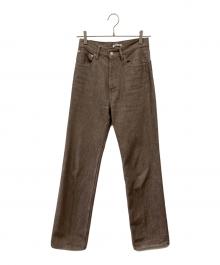 AURALEE（オーラリー）の古着「HARD TWIST BROWN DENIM 5P PANTS」｜ブラウン