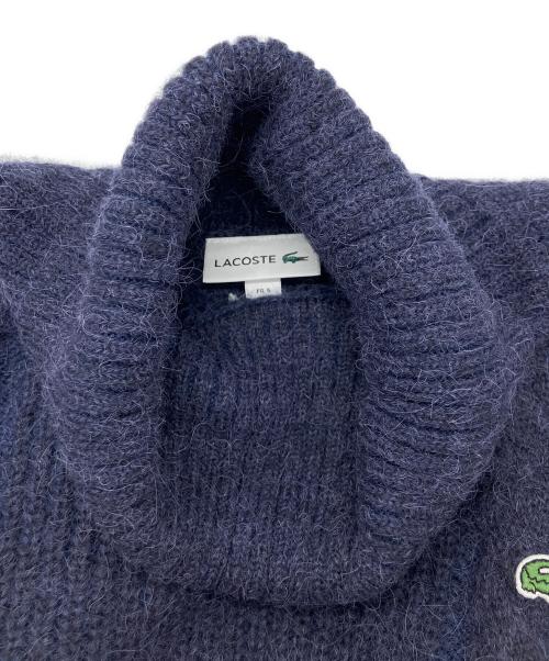 LACOSTE（ラコステ）LACOSTE (ラコステ) アルパカブレンドタートルネックケーブルセーター ネイビー サイズ:5 未使用品の古着・服飾アイテム