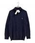 LACOSTE（ラコステ）の古着「アルパカブレンドタートルネックケーブルセーター」｜ネイビー