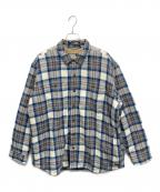 L.L.Beanエルエルビーン）の古着「Sherpa-Lined Scotch Plaid Shirt」｜ネイビー