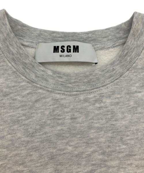MSGM（エムエスジーエム）MSGM (エムエスジーエム) クルーネックロゴスウェット グレー サイズ:XSの古着・服飾アイテム