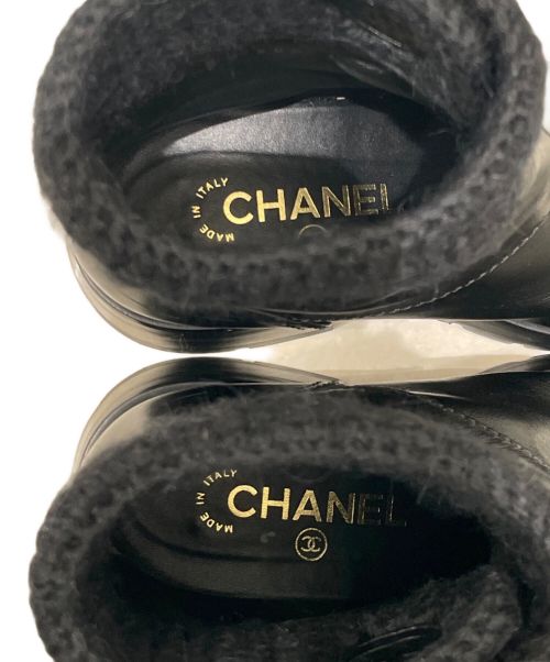 CHANEL（シャネル）CHANEL (シャネル) ココマーク ターンロック ショートブーツ ブラック サイズ:36 1/2Cの古着・服飾アイテム