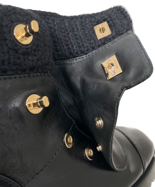 CHANEL（シャネル）CHANEL (シャネル) ココマーク ターンロック ショートブーツ ブラック サイズ:36 1/2Cの古着・服飾アイテム