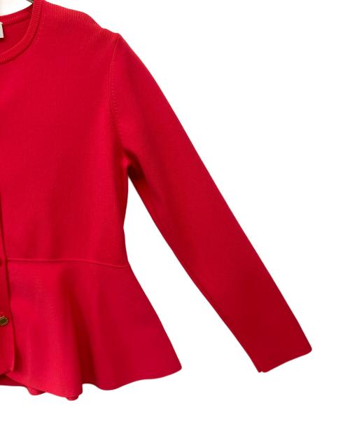 Loulou Willoughby（ルルウィルビー）Loulou Willoughby (ルルウィルビー) ペプラムカーディガン レッド サイズ:SIZE2の古着・服飾アイテム