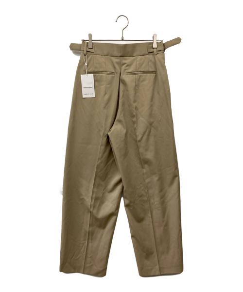 Adam et Rope（アダム エ ロペ）Adam et Rope (アダム エ ロペ) ウールギャバ2タックワイドスラックス ベージュ サイズ:38の古着・服飾アイテム