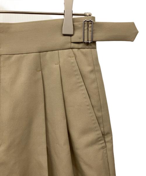 Adam et Rope（アダム エ ロペ）Adam et Rope (アダム エ ロペ) ウールギャバ2タックワイドスラックス ベージュ サイズ:38の古着・服飾アイテム