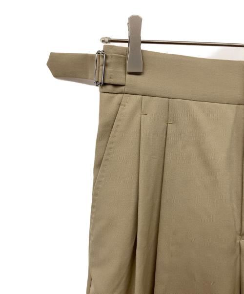 Adam et Rope（アダム エ ロペ）Adam et Rope (アダム エ ロペ) ウールギャバ2タックワイドスラックス ベージュ サイズ:38の古着・服飾アイテム
