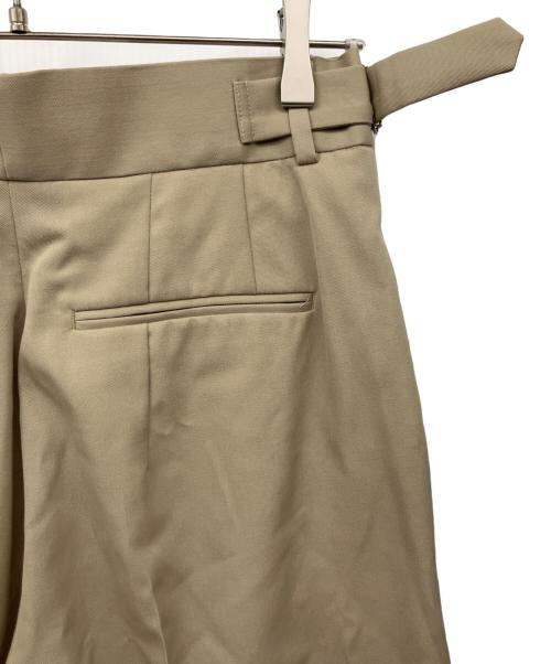 Adam et Rope（アダム エ ロペ）Adam et Rope (アダム エ ロペ) ウールギャバ2タックワイドスラックス ベージュ サイズ:38の古着・服飾アイテム