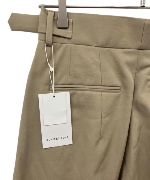 Adam et Rope（アダム エ ロペ）Adam et Rope (アダム エ ロペ) ウールギャバ2タックワイドスラックス ベージュ サイズ:38の古着・服飾アイテム