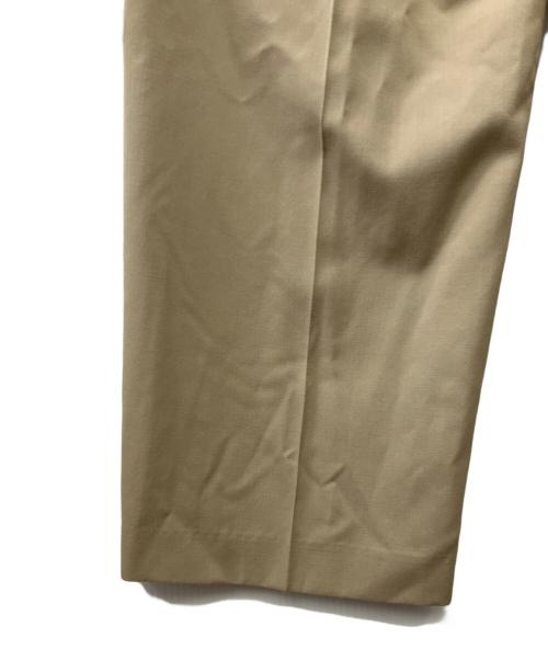 Adam et Rope（アダム エ ロペ）Adam et Rope (アダム エ ロペ) ウールギャバ2タックワイドスラックス ベージュ サイズ:38の古着・服飾アイテム