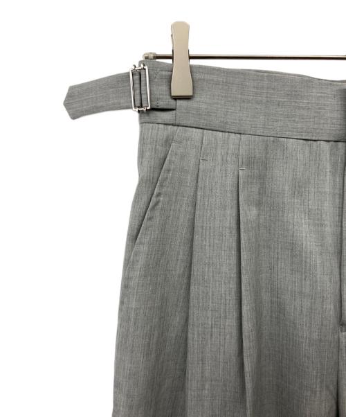 Adam et Rope（アダム エ ロペ）Adam et Rope (アダム エ ロペ) ウールギャバ2タックワイドスラックス グレー サイズ:38の古着・服飾アイテム