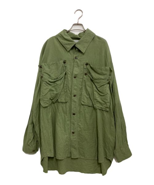 IROQUOIS（イロコイ）IROQUOIS (イロコイ) C/F OVER COLLAR SH カーキ サイズ:3の古着・服飾アイテム