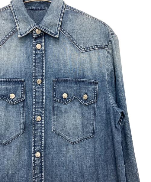 MM6 Maison Margiela（エムエムシックスメゾンマルジェラ）MM6 Maison Margiela (エムエムシックスメゾンマルジェラ) デニムシャツワンピース ブルー サイズ:SIZE36の古着・服飾アイテム