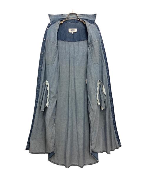 MM6 Maison Margiela（エムエムシックスメゾンマルジェラ）MM6 Maison Margiela (エムエムシックスメゾンマルジェラ) デニムシャツワンピース ブルー サイズ:SIZE36の古着・服飾アイテム