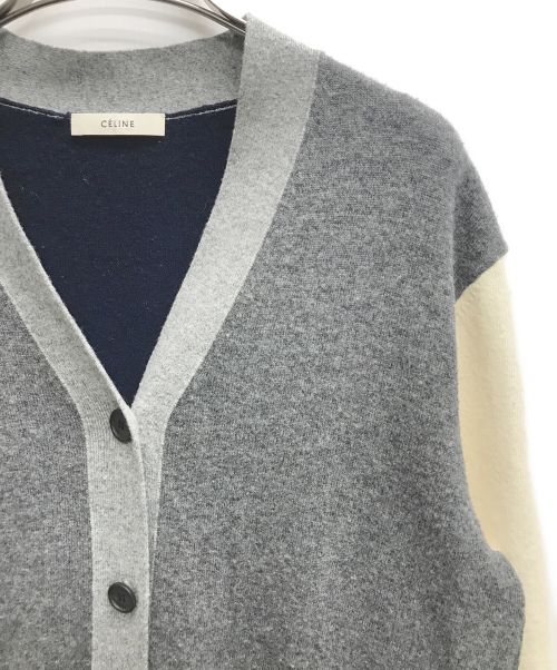 CELINE（セリーヌ）CELINE (セリーヌ) クレイジーVネックカーディガン マルチカラー サイズ:Mの古着・服飾アイテム