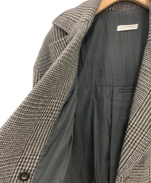 CASA FLINE（カーサフライン）CASA FLINE (カーサフライン) チェックミディアムジャケットコート グレー サイズ:Fの古着・服飾アイテム