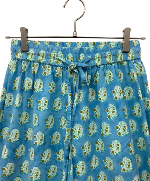 SZ Blockprints（エスゼットブロックプリント）SZ Blockprints (エスゼットブロックプリント) ドローストリングパンツ ライトブルー サイズ:Sの古着・服飾アイテム