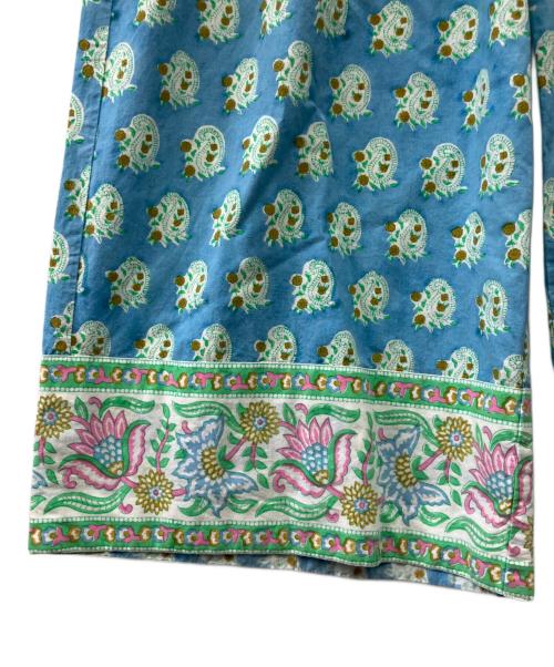 SZ Blockprints（エスゼットブロックプリント）SZ Blockprints (エスゼットブロックプリント) ドローストリングパンツ ライトブルー サイズ:Sの古着・服飾アイテム