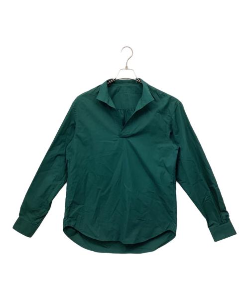 BOURRIENNE PARIS X（ブリエンヌ・パリ・ディス）BOURRIENNE PARIS X (ブリエンヌ・パリ・ディス) プルオーバーシャツ グリーン サイズ:Mの古着・服飾アイテム