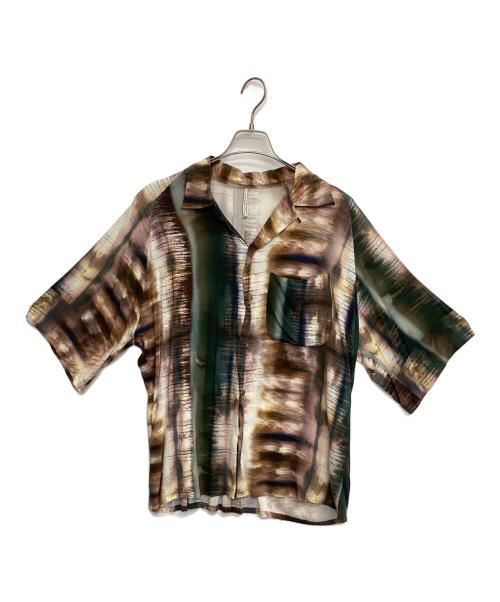 m's braque（エムズブラック）M'S BRAQUE (エムズブラック) アロハシャツ ピンク×ブラウン サイズ:36の古着・服飾アイテム