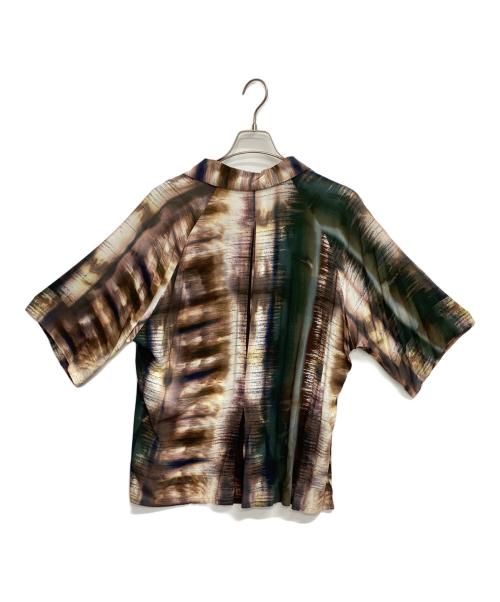 m's braque（エムズブラック）M'S BRAQUE (エムズブラック) アロハシャツ ピンク×ブラウン サイズ:36の古着・服飾アイテム