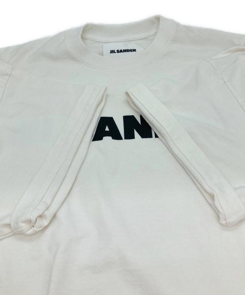 JIL SANDER（ジルサンダー）JIL SANDER (ジルサンダー) ロゴプリントTシャツ ホワイト サイズ:Mの古着・服飾アイテム