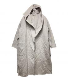 'S Max Mara（エスマックスマーラ）の古着「ウールカシミヤベルテッドコート」｜ライトグレー