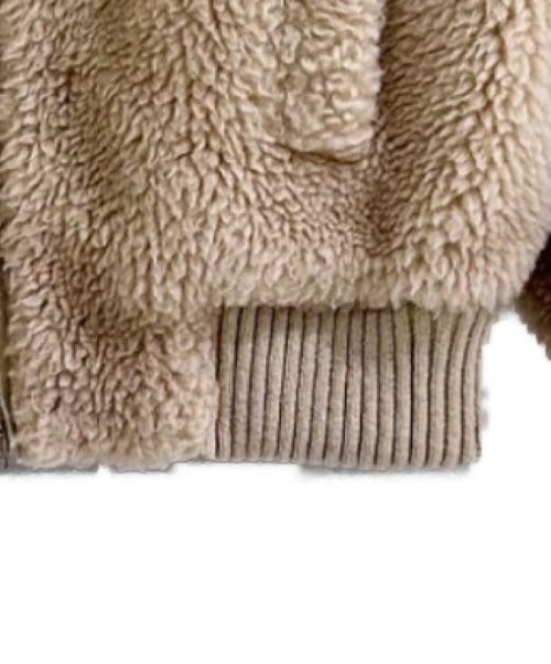 MaxMara（マックスマーラ）MaxMara (マックスマーラ) ARCELLA TEDDY テディ ウール×カシミヤ ボンバージャケット ベージュ サイズ:34の古着・服飾アイテム