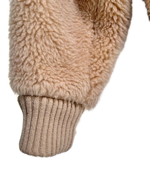 MaxMara（マックスマーラ）MaxMara (マックスマーラ) ARCELLA TEDDY テディ ウール×カシミヤ ボンバージャケット ベージュ サイズ:34の古着・服飾アイテム
