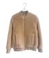MaxMara（マックスマーラ）の古着「ARCELLA TEDDY テディ ウール×カシミヤ ボンバージャケット」｜ベージュ