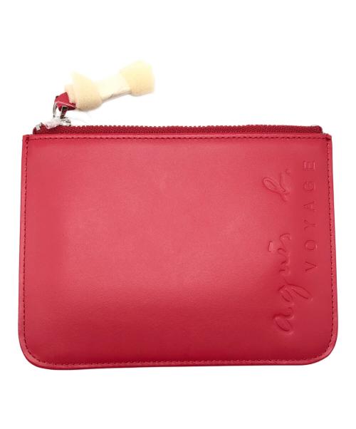 agnes b voyage（アニエスベーボヤージュ）agnes b voyage (アニエスベーボヤージュ) レザーポーチ レッド 未使用品の古着・服飾アイテム
