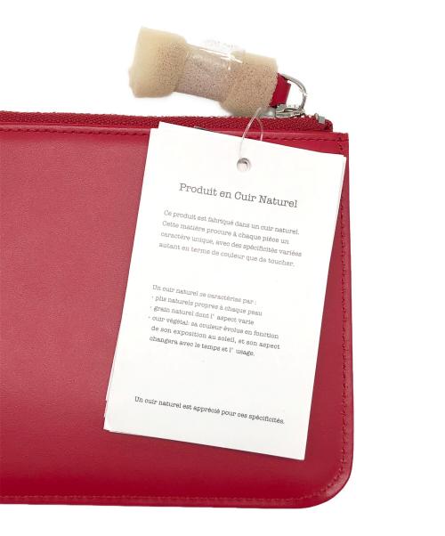 agnes b voyage（アニエスベーボヤージュ）agnes b voyage (アニエスベーボヤージュ) レザーポーチ レッド 未使用品の古着・服飾アイテム