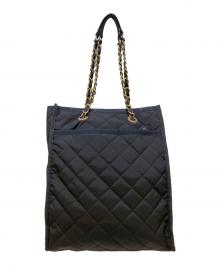 LeSportsac（レスポートサック）の古着「CHAIN N/S TOTEブラックチェーンキルト」｜ネイビー