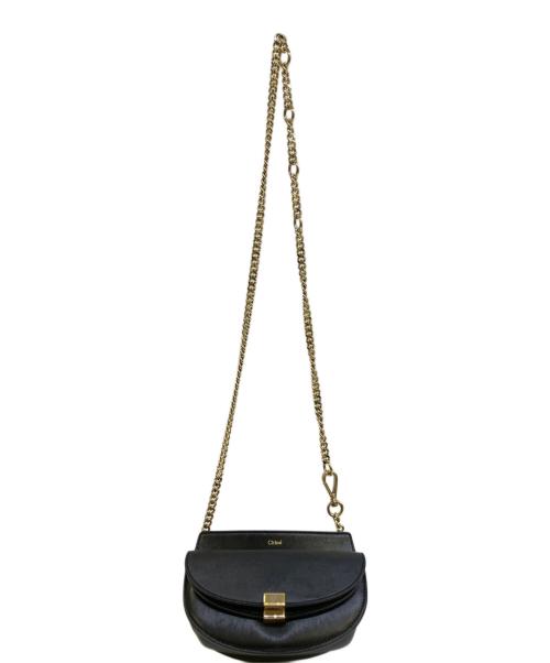 Chloe（クロエ）Chloe (クロエ) ジョージア チェーンショルダーバッグ ブラックの古着・服飾アイテム