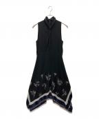 3.1 phillip limスリーワンフィリップリム）の古着「ビジュー装飾シルクワンピース」｜ブラック