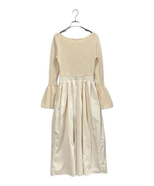 LAGUNA MOON（ラグナムーン）LAGUNA MOON (ラグナムーン) ドッキングタフタニットワンピース アイボリー サイズ:Mの古着・服飾アイテム