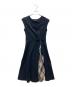 BLUE LABEL CRESTBRIDGE（ブルーレーベルクレストブリッジ）の古着「モックロディーシルケットワンピース」｜ネイビー