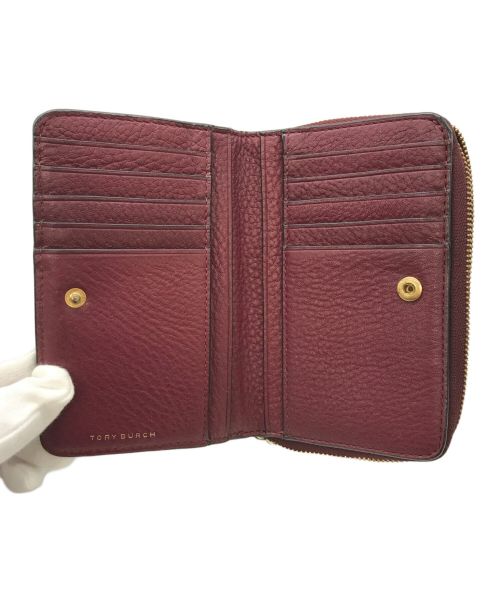 TORY BURCH（トリーバーチ）TORY BURCH (トリーバーチ) 2つ折り財布 ボルドーの古着・服飾アイテム