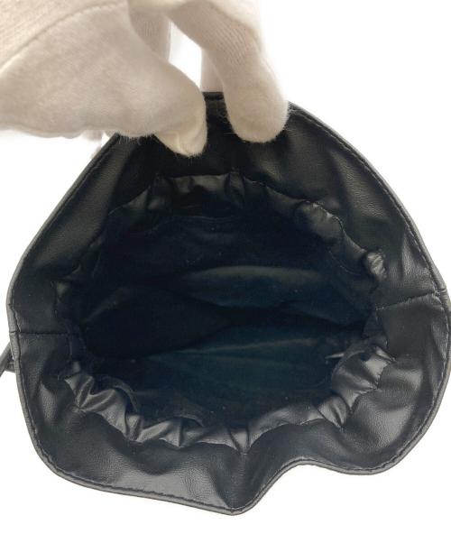 beautiful people（ビューティフルピープル）beautiful people (ビューティフルピープル) 2way巾着フェイクレザーショルダーバッグ ブラック サイズ:Fの古着・服飾アイテム