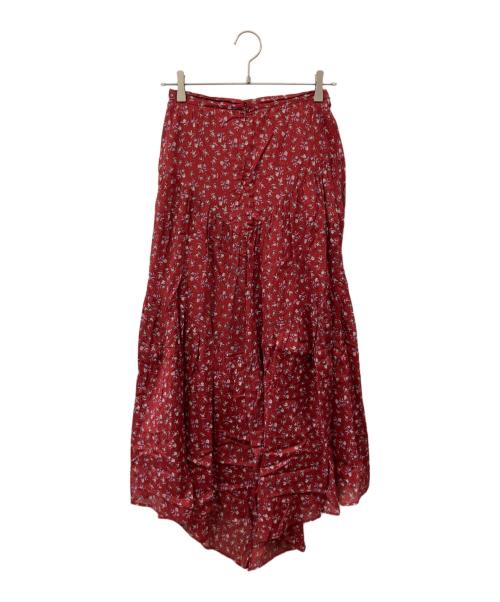 ISABEL MARANT ETOILE（イザベルマランエトワール）ISABEL MARANT ETOILE (イザベルマランエトワール) コットンフラワープリントアシンメトリックスカート レッド サイズ:34の古着・服飾アイテム