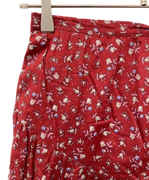 ISABEL MARANT ETOILE（イザベルマランエトワール）ISABEL MARANT ETOILE (イザベルマランエトワール) コットンフラワープリントアシンメトリックスカート レッド サイズ:34の古着・服飾アイテム