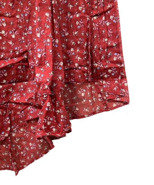 ISABEL MARANT ETOILE（イザベルマランエトワール）ISABEL MARANT ETOILE (イザベルマランエトワール) コットンフラワープリントアシンメトリックスカート レッド サイズ:34の古着・服飾アイテム