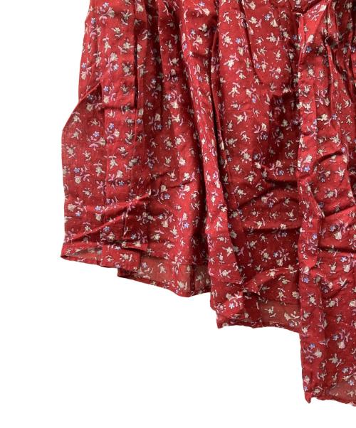 ISABEL MARANT ETOILE（イザベルマランエトワール）ISABEL MARANT ETOILE (イザベルマランエトワール) コットンフラワープリントアシンメトリックスカート レッド サイズ:34の古着・服飾アイテム