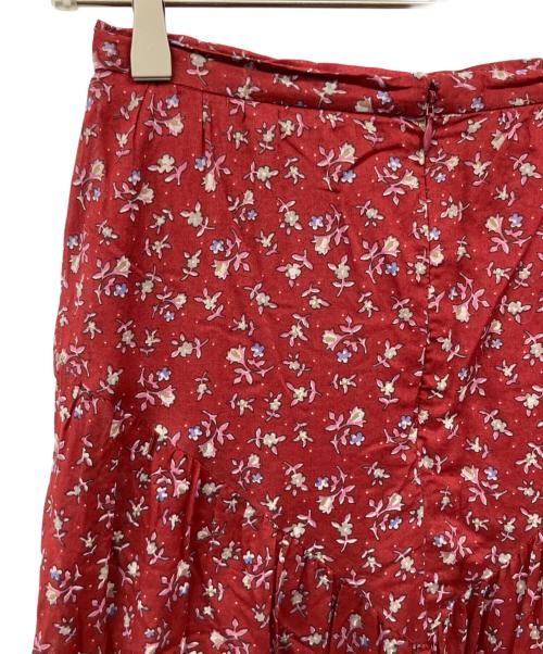 ISABEL MARANT ETOILE（イザベルマランエトワール）ISABEL MARANT ETOILE (イザベルマランエトワール) コットンフラワープリントアシンメトリックスカート レッド サイズ:34の古着・服飾アイテム